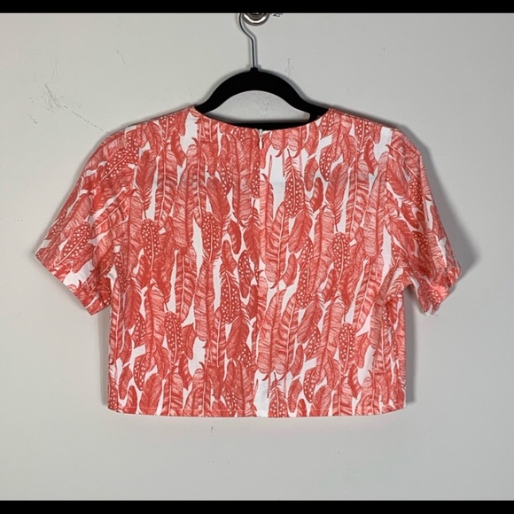 Lola May 2-Piece Feather Print Crop Top Skort Set - Picture 3 of 9